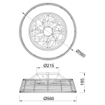Люстра-вентилятор Mantra INDONESIA 8225