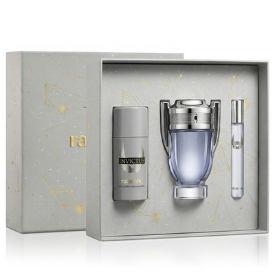 Rabanne Invictus EDT 100 ml + EDT MINI 10 ml + DEO VAPO 150 ml (man) 1 pcs