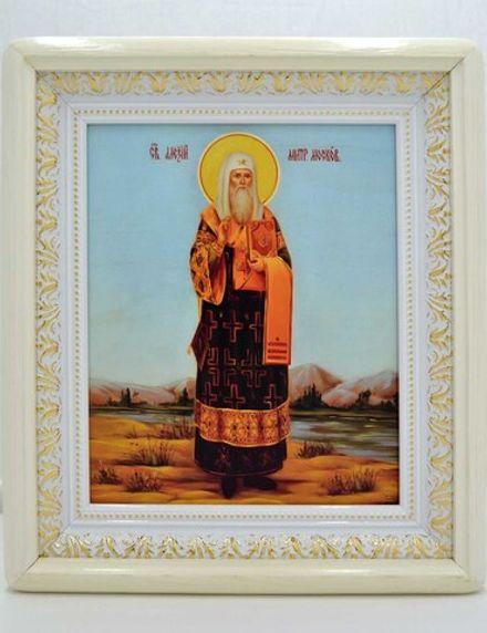Икона Алексия Московского святителя ручной работы.
