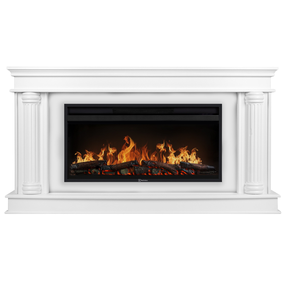 Каминокомплект: Очаг Electrolux EFP/P-4220LS, портал Olympia 42/40/36, белый