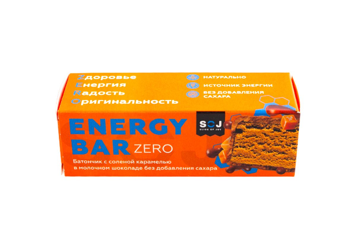 Батончик Energy Bar Zero с солёной карамелью, 45г