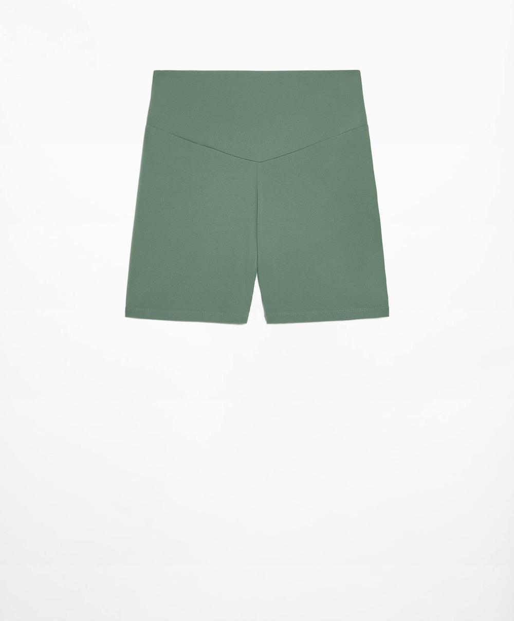 OYSHO Велосипедки Comfortlux с высокой посадкой длиной 10 см, зеленый