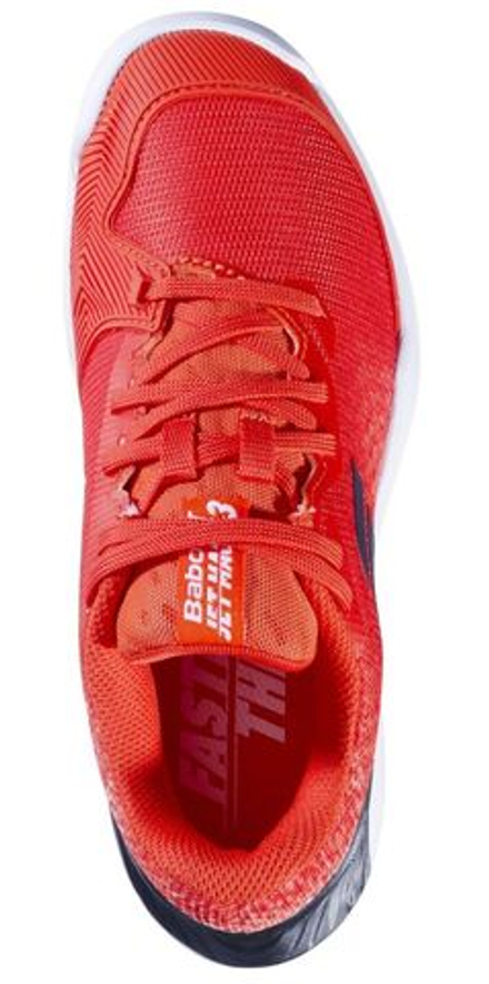 Детские теннисные кроссовки Babolat Jet Mach 3 Junior All Court - strike red/white
