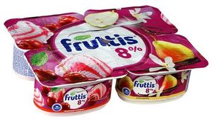 ЙОГУРТ ВИШНЕВЫЙ ПЛОМБИР-ГРУША-ВАНИЛЬ 8% 115Г FRUTTIS