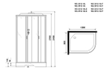 Душевая кабина Niagara Classic NG-3312-14LG (120х80х215) низкий поддон(13см),стекло матовое,3 места