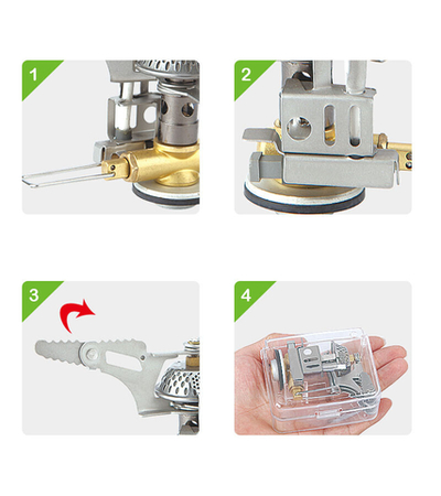 Туристическая газовая горелка BRS-3 с пьезоподжигом