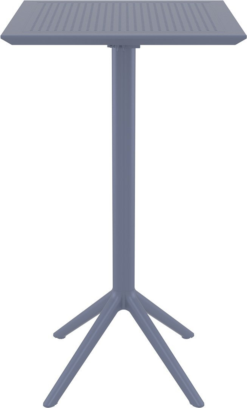 Стол пластиковый барный складной Siesta Contract Sky Folding Bar Table 60, темно-серый