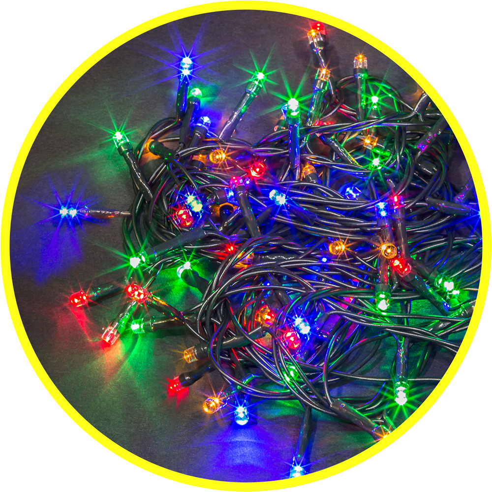 Гирлянда Navigator 61 822 NGF-S01-100RGBY-10-9.5m-230-C8-BL-IP44