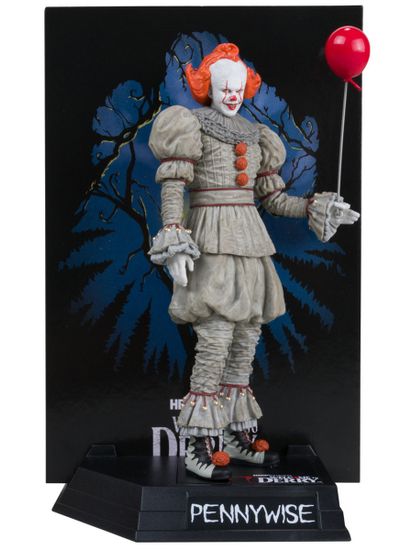 Фигурка McFarlane Movie Maniacs Пеннивайз Pennywise Добро пожаловать в Дерри 15см 41368 / фигурка по мотивам фильма "Оно", Пеннивайз