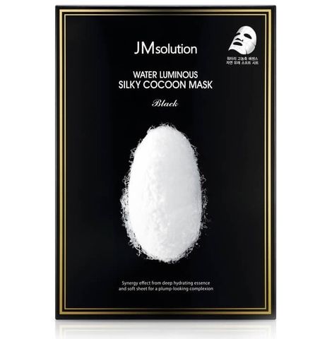 JMS МАСКА ТКАНЕВАЯ ДЛЯ ЛИЦА ДЛЯ УПРУГОСТИ КОЖИ С ПРОТЕИНАМИ ШЕЛКА WATER LUMINOUS SILKY COCOON MASK BLACK, 35 ML