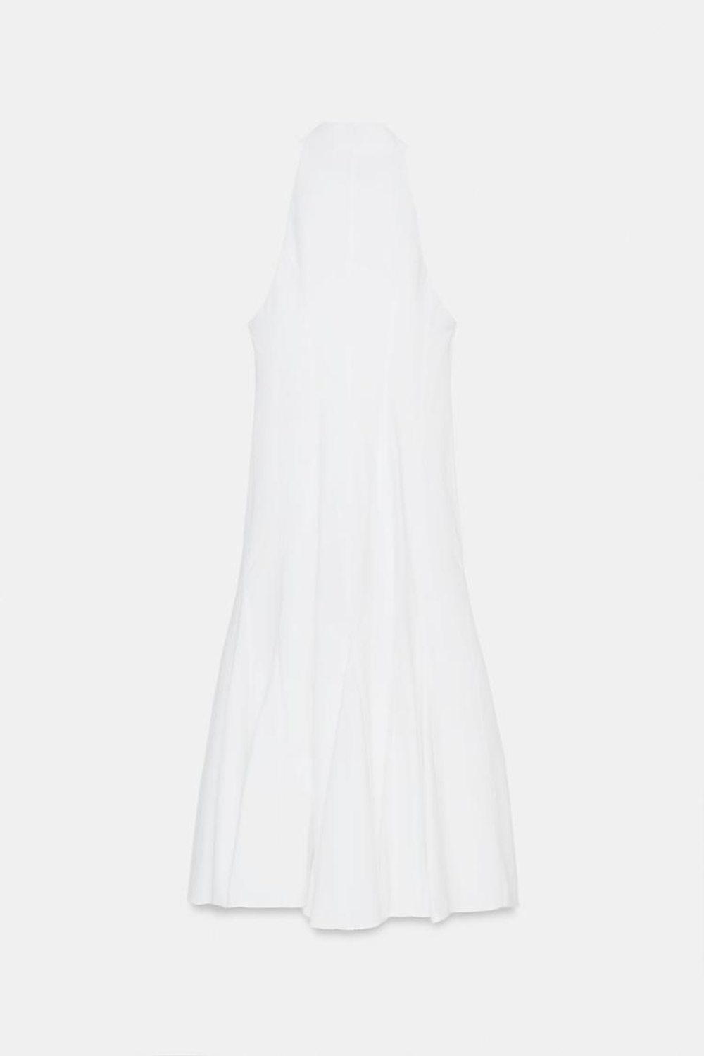 ZARA ПЛАТЬЕ МИДИ ХАЛТЕР ГОДЕ, БЕЛЫЙ