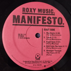 Винтажная виниловая пластинка LP Roxy Music Manifesto (USA 1979) Dance Away