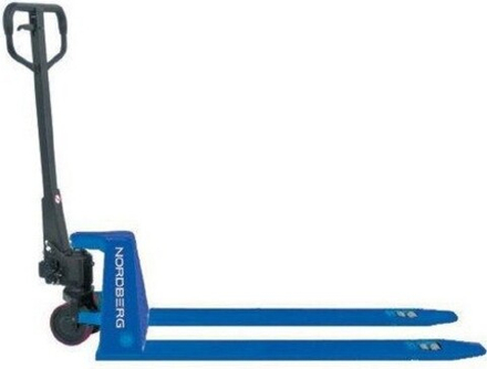 Тележка гидравлическая NORDBERG N3903-10 складская с низким подхватом 1 т, с пу колесами ЦБ-00017482