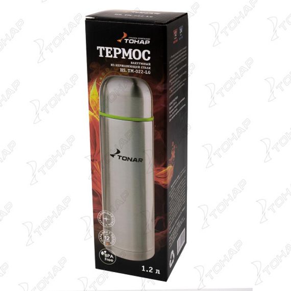 Термос (HS.TM-022-LG) 1200ML (дополн.пласт.чашка) TONAR