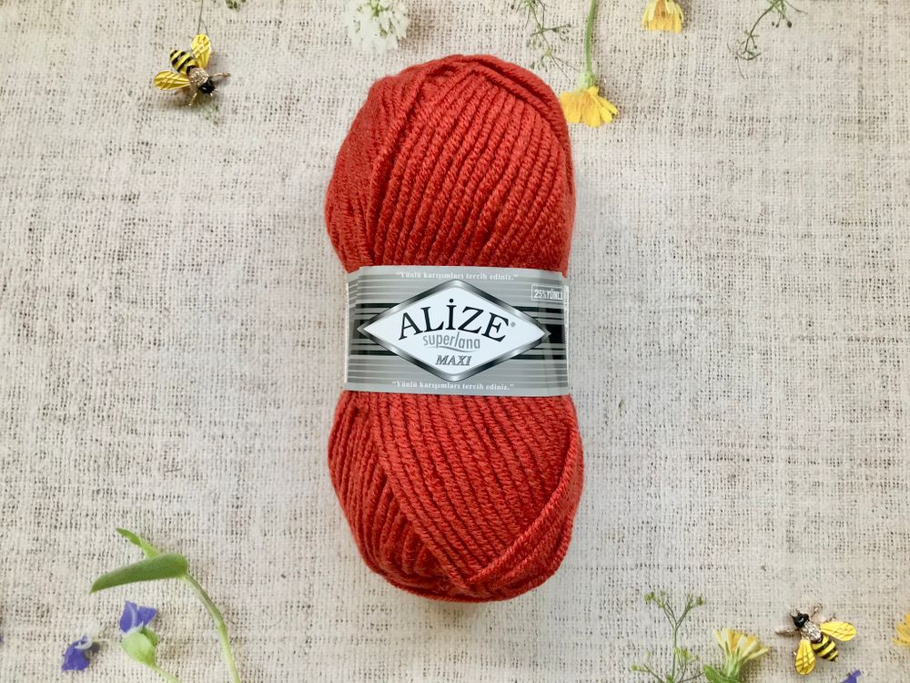 Пряжа ALIZE &quot;Superlana maxi&quot; 36 терракот