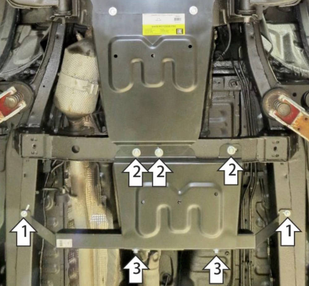 Усиленная защита раздаточной коробки (2 мм, сталь) для JAC T6 2019-, Sollers ST6 2023- Motodor.78311