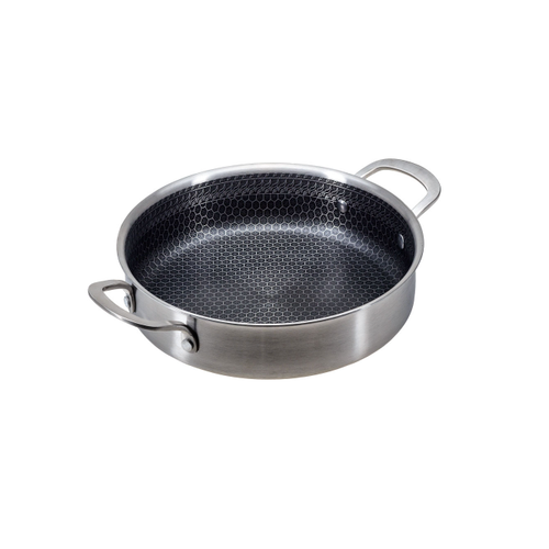 Жаровня из нержавеющей стали с антипригарным покрытием 26*7,5 см