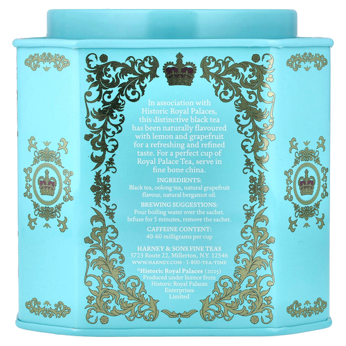Harney & Sons, Royal Palace, черный чай, 30 пакетиков, 60 г (2,11 унции)