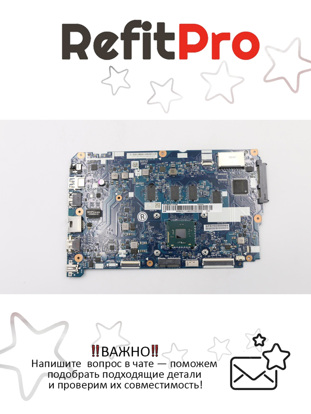 Материнская плата для ноутбука Lenovo ideapad 110-15IBR NM-A804 N3710 100M 4G WIN UMA (5B20L77438), оригинал