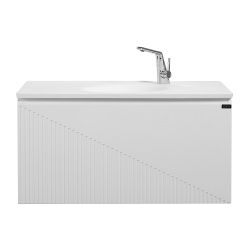 Тумба с раковиной Black&White Universe 90 см U918.900-2 glossy white