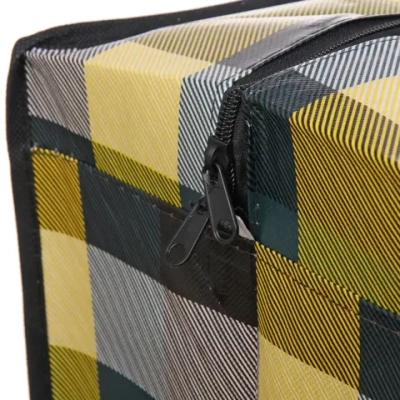 Сумка хозяйственная с внешним карманом « БАУЛ», цвет жёлтый/чёрный, 90*60*25см