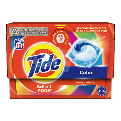 Tide СМС жид,капсулы Color 10шт.*16,8 гр.