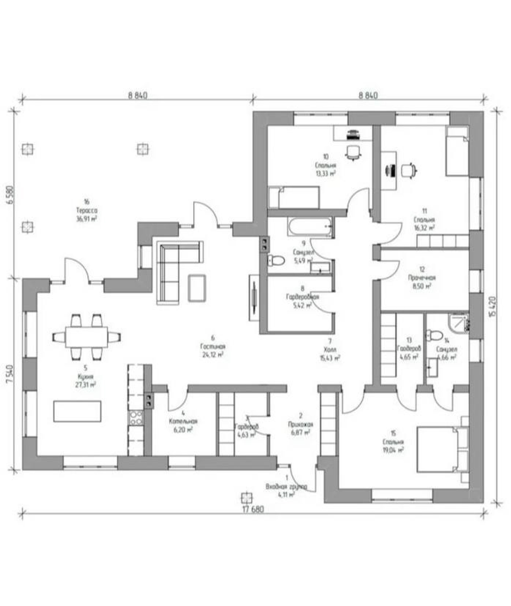 Проект Дома Хай-тек 196 кв. м К-49