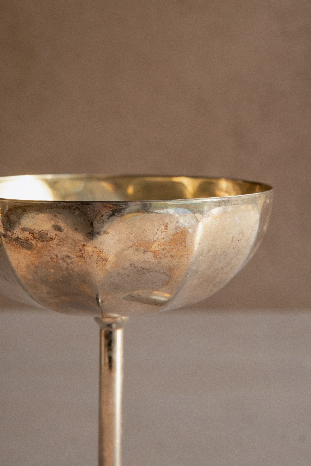 Винтаж Креманка с золотым отливом