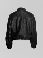 Куртка LJHY 07105 кожаная однотонная на молнии