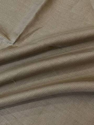 Лен с хлопок песочный кэмел фактурный в полоску