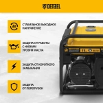 Генератор бензиновый DENZEL PS 33, 3.3 кВт и 212 см3 объем двигателя, 230 В и 15 л объем топливного бака, ручной стартер и блок AVR, 2 розетки 16 А и выход постоянного тока 12 В/USB 5В 946834
