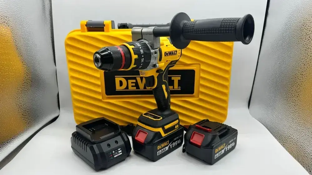 Шуруповерт ледобур бесщеточный Dewalt 21В + 2 АКБ + Кейс