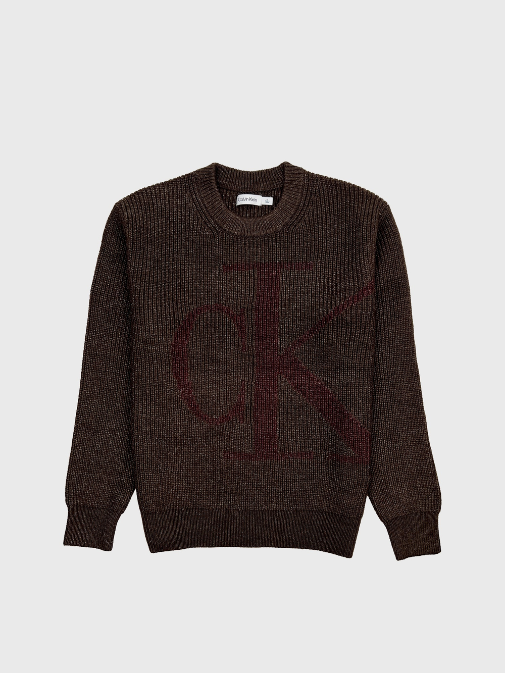Свитер Calvin Klein Monogram Logo Ribbed Java - M
