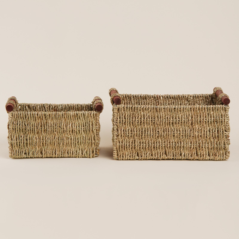 Корзины для хранения SL Home, плетёные, ручной работы, 2 шт: 23×13×14 см, 29×19×16 см 9946533