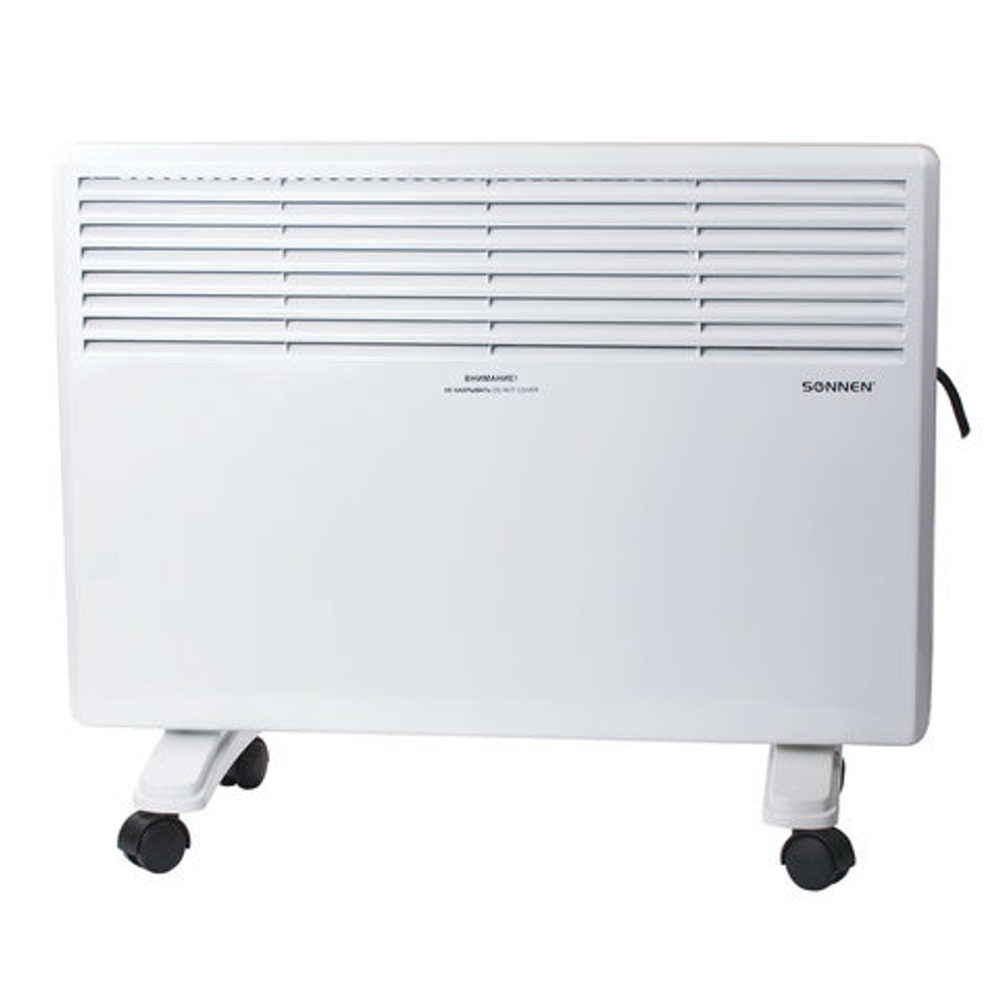 Обогреватель-конвектор SONNEN X-1500, 1500 Вт, напольная/настенная установка, белый
