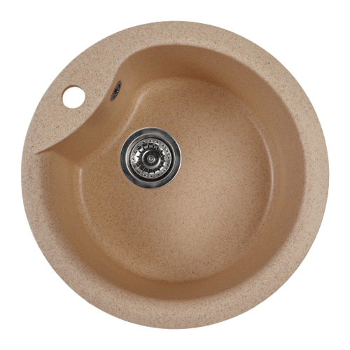 Мойкa ML-GMS101 СТАНДАРТ круглая, песочный (302), 480 мм (глуб. чаши 190)