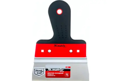 Шпатель фасадный из нержавеющей стали, 150 мм, узкое полотно, 2-комп. ручка// Matrix (Матрикс)