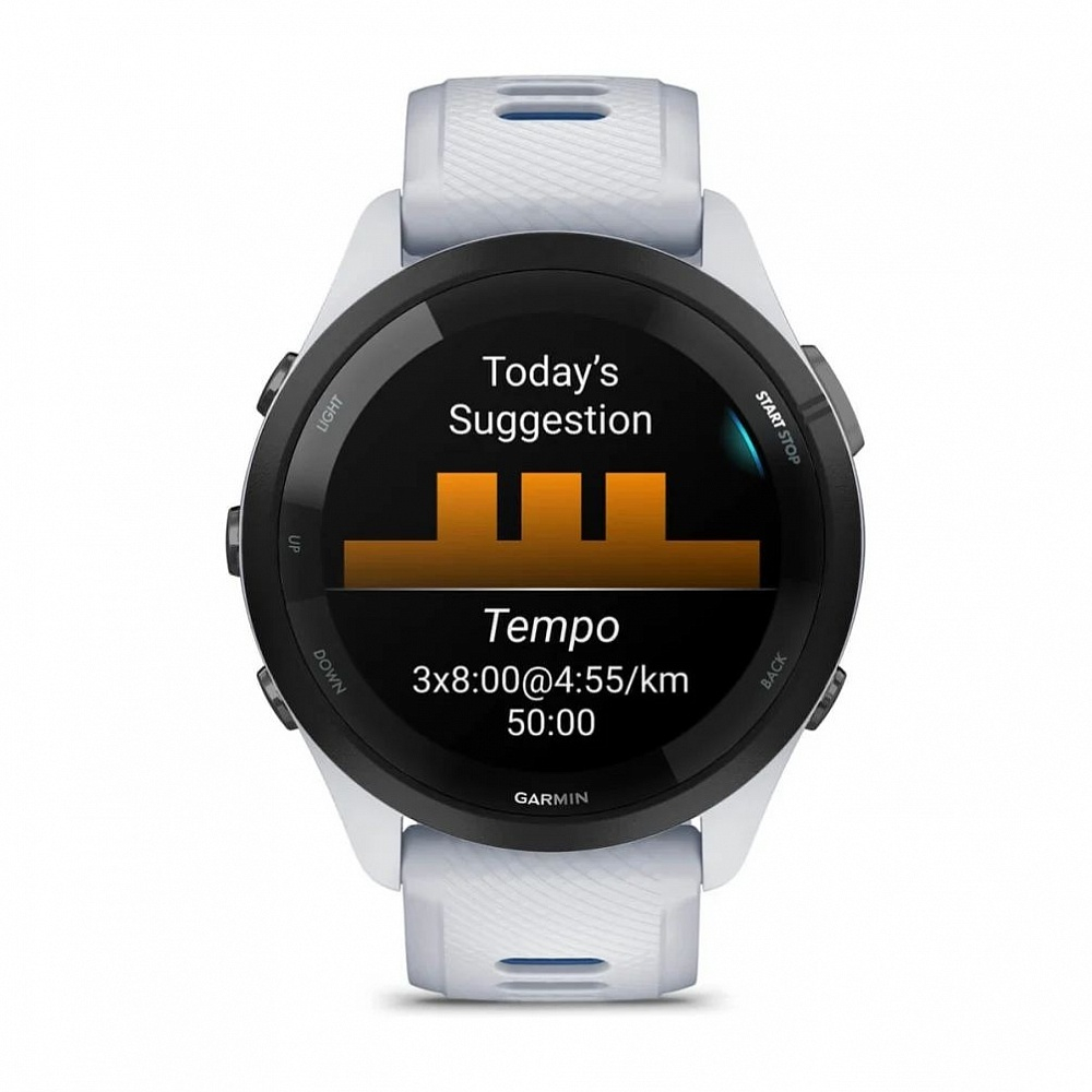 Часы Garmin FORERUNNER 265, WiFi, GPS, EU/PAC, Whitestone, 010-02810-11