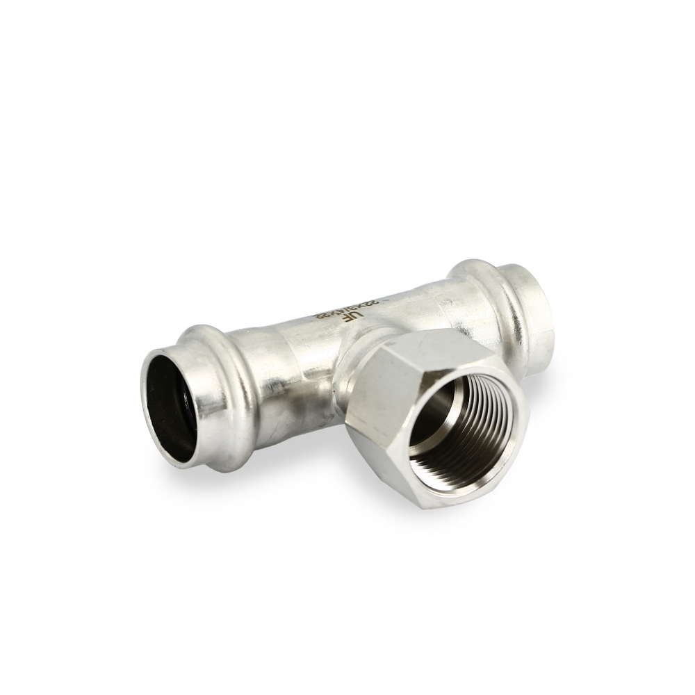 Тройник пресс-В 22 х 3/4" х 22, нержавеющая сталь