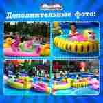 Электрическая бамперная лодка «Лебедь» жёлто-розовая, на часовом механизме