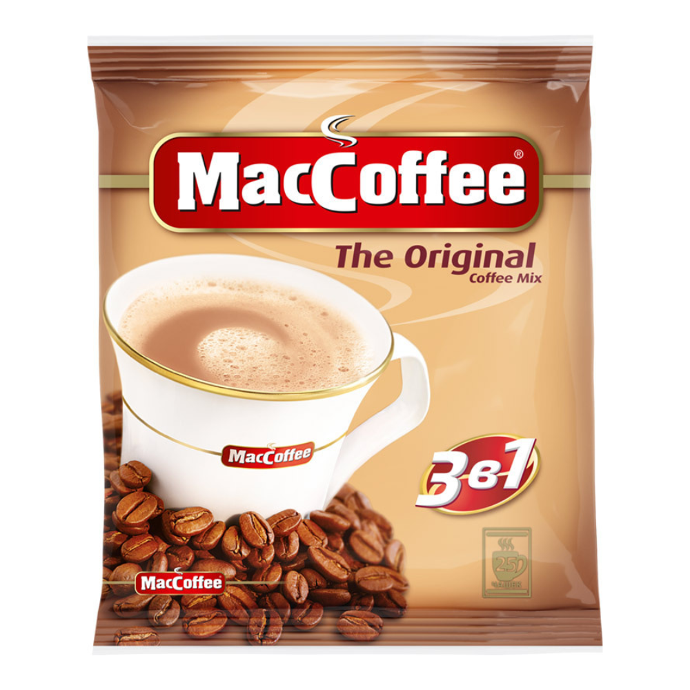 Кофе растворимый Maccoffee 3 в 1 упаковка 25 шт