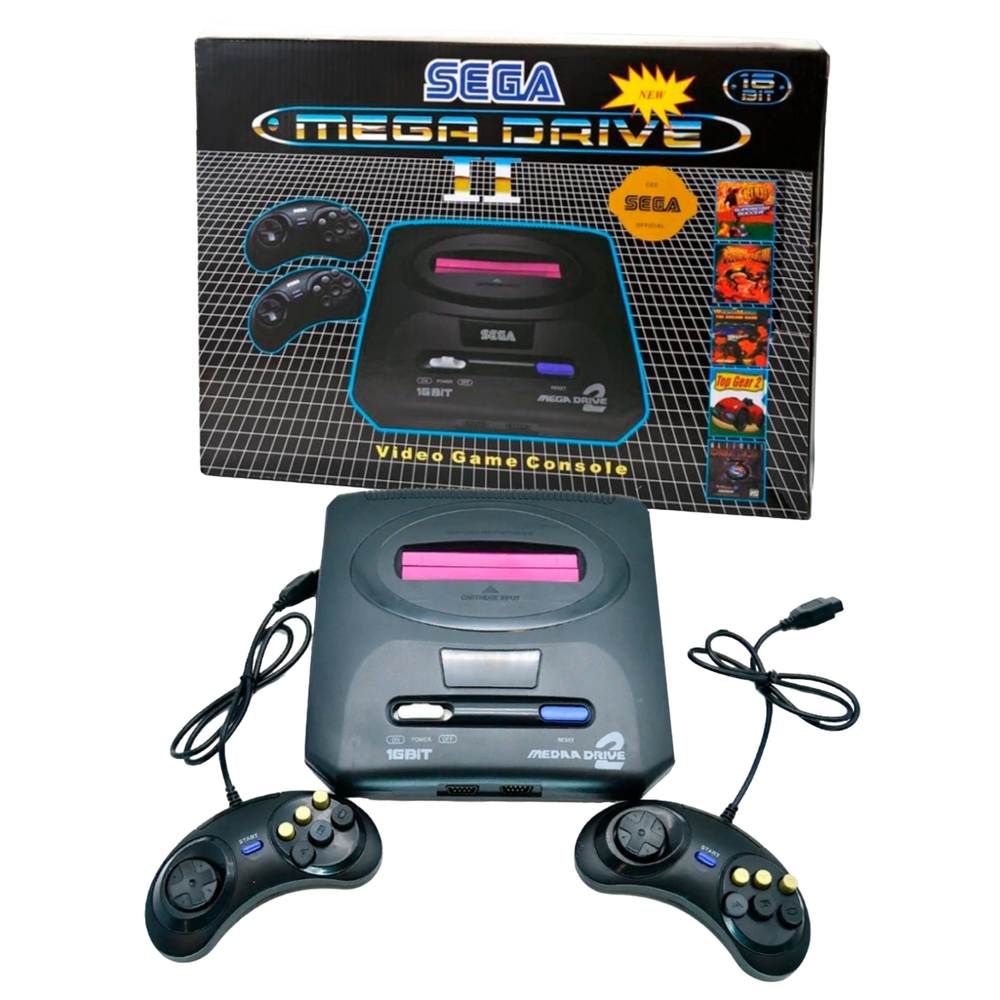 Игровая консоль, портативная игровая приставка "SEGA Mega Drive 2" с геймпадом, 252 игр, 16-bit