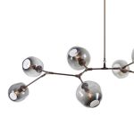 Люстра Bubble 8 black/smoky