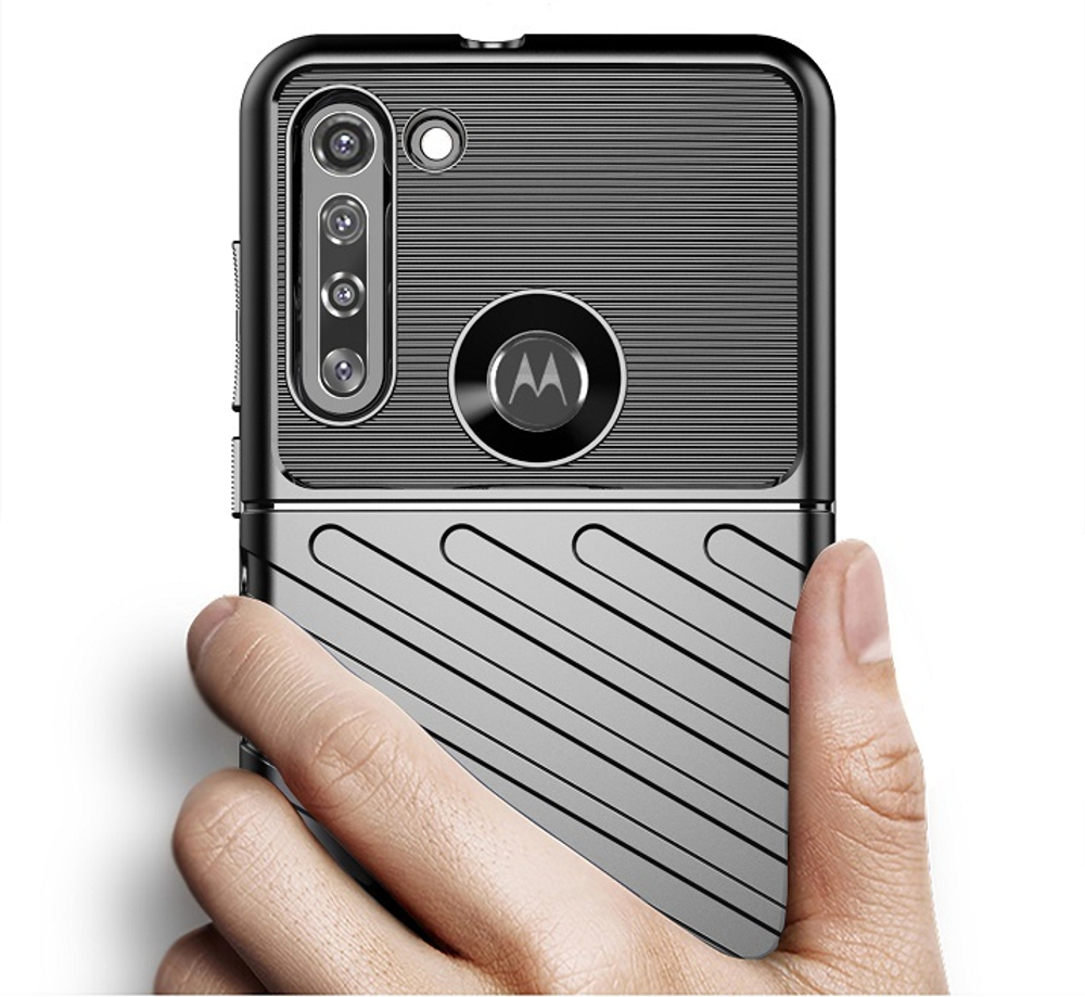 Противоударный чехол на телефон Motorola G8, серия Onyx от Caseport