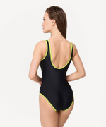 Купальник для плавания Edge Black/Lime, полиамид