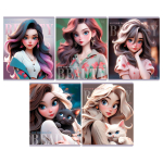 Тетрадь 40л., А5, клетка "Beauty" (BG)