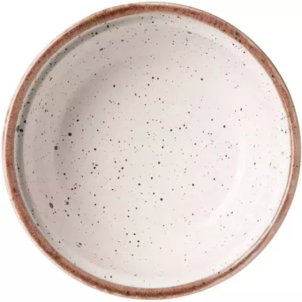 Тарелка глубокая «Пунто Бьянка» фарфор 0,6л D=155,H=60мм белый,черный