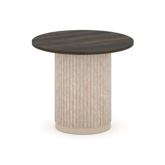 Felto Стол переговорный круглый D=900 PR.C.SPRG-004.D Дуб Мали/Металл Капучино/Крем-брюле 900*900*75