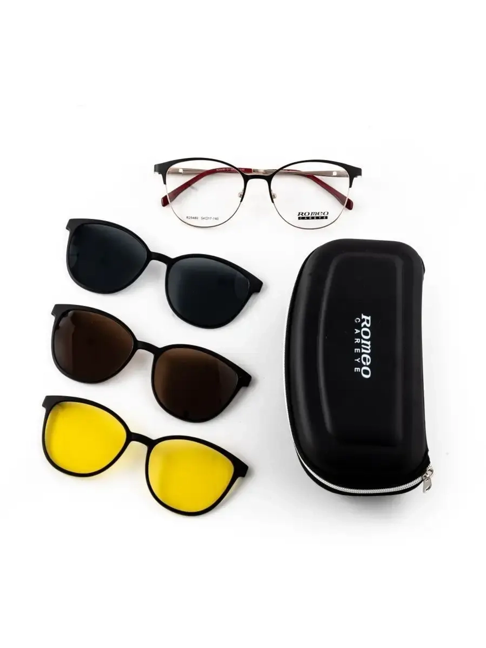 Модная оправа для очков с накладкой 4в1