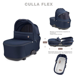 Коляска Peg Perego Veloce TC New Culla Flex 2 в 1 Blue Shine